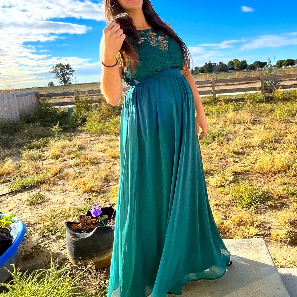 Emerald Maternity Gown